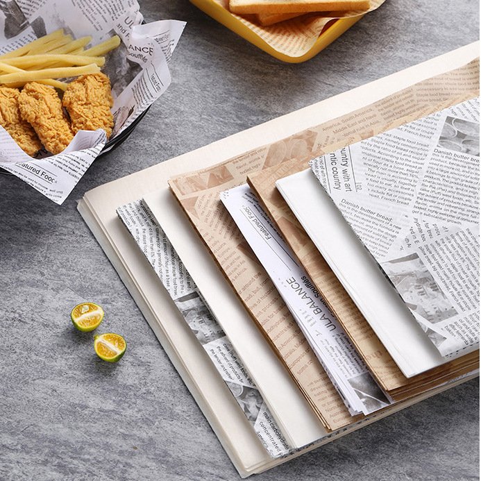 Hamburger Packaging Paper Printing Wrapping Grease Proof Paper Sandwich Greaseproof Shawarma Food Grade Wax Paper