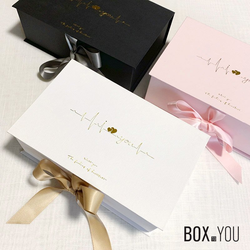 Luxury Flat Pack Folding Cardboard Paper Pink Box Ribbon Closures Book Shaped Foldable Packaging Gift Boxes With Magnetic Lid