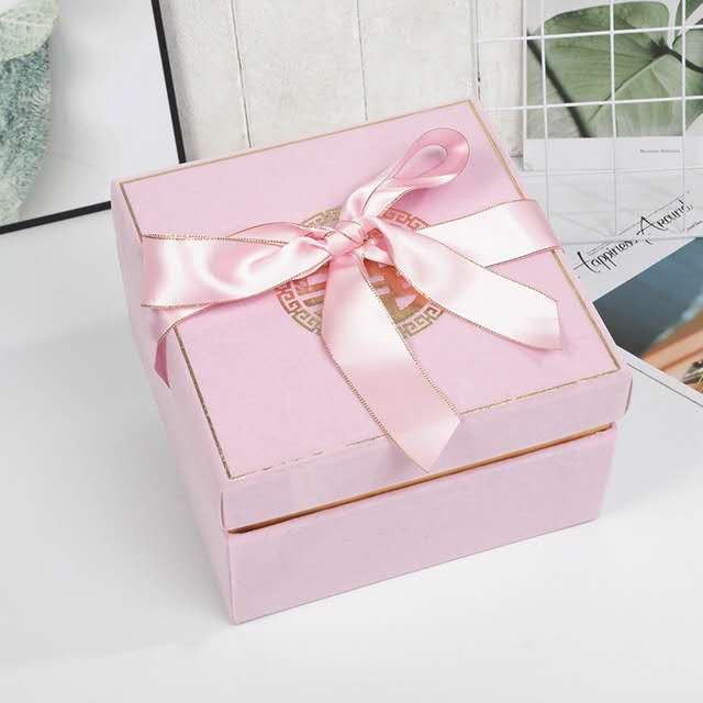 Luxury Flat Pack Folding Cardboard Paper Pink Box Ribbon Closures Book Shaped Foldable Packaging Gift Boxes With Magnetic Lid