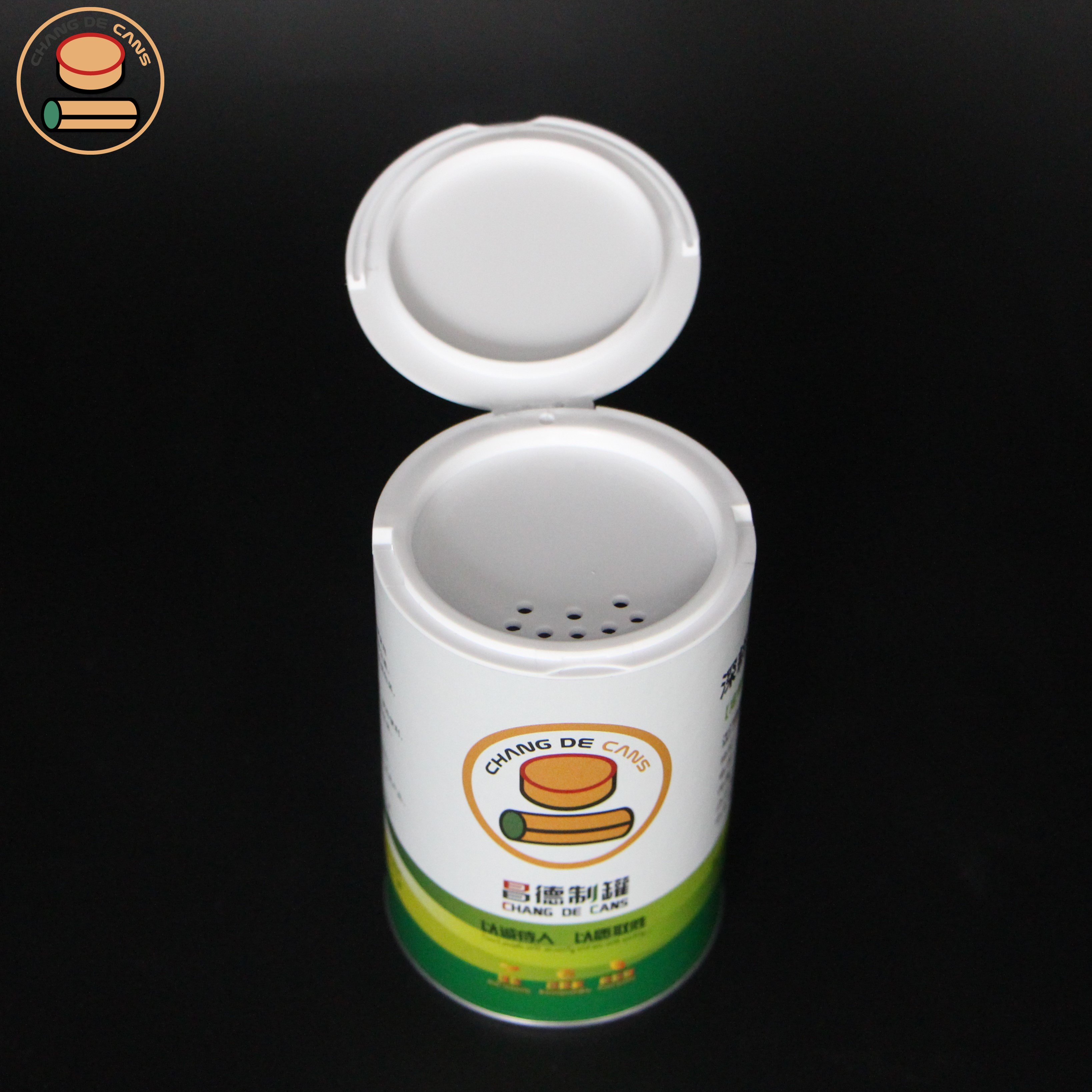 Sugar Salt seasoning Shaker cardboard Canister powder packaging composite paper cans with customize logo printing