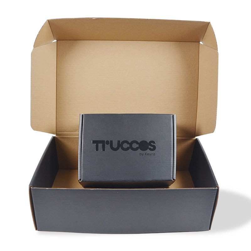 SENCAI Wholesale Customized Black Matte Corrugated Shipping Boxes With UV Emboss Logo Clothes Package Mailer Paper Box