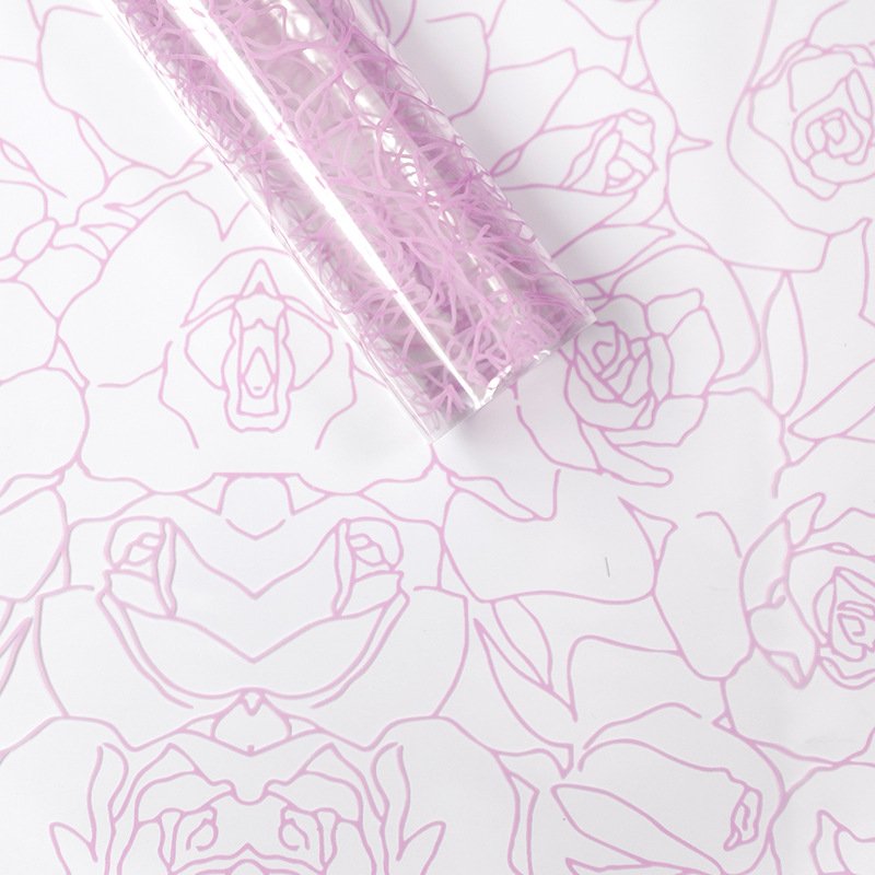Factory Direct Rose Pattern Flower Wrapping Paper Waterproof Floral Bouquet Paper Florist Packaging Paper for Wedding Gift DIY