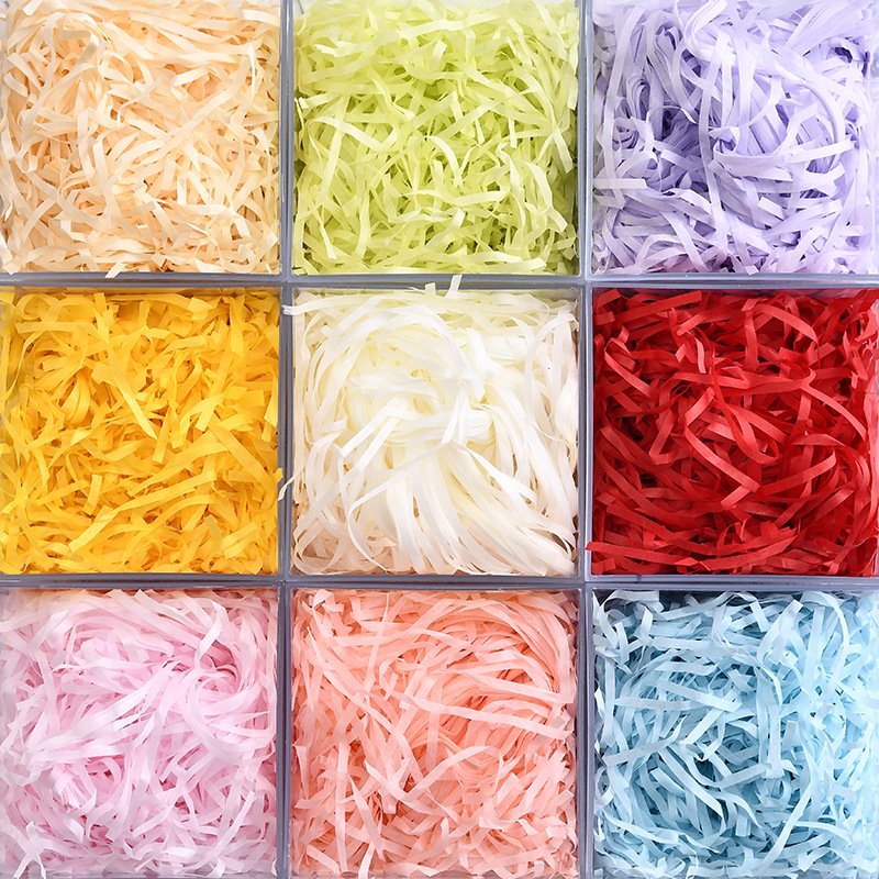 wholesale paper grass colorful crinkle cut paper shred filler packing shredded paper for luxury gift box filling