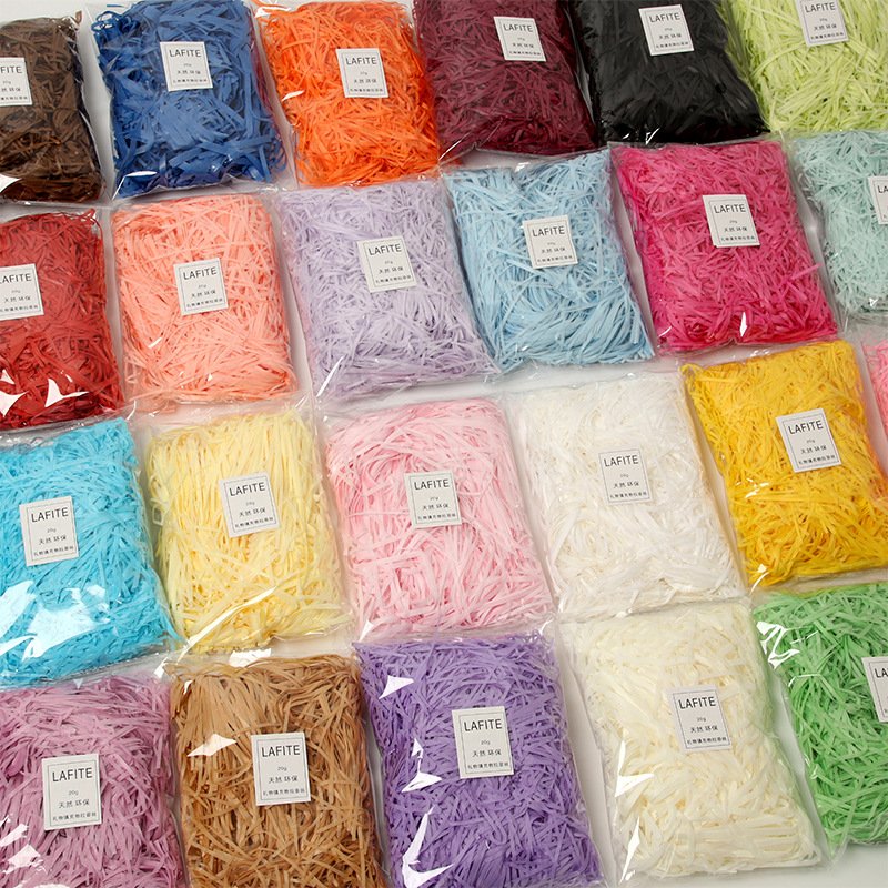 wholesale paper grass colorful crinkle cut paper shred filler packing shredded paper for luxury gift box filling