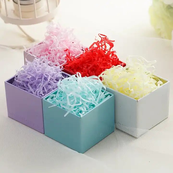 wholesale paper grass colorful crinkle cut paper shred filler packing shredded paper for luxury gift box filling