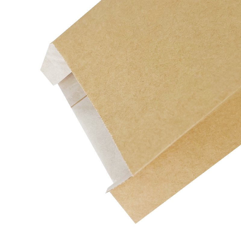 Custom Printing High Quality Double Layer White And Brown Kraft Paper Food Grade Waterproof Paper Kraft Paper Packaging Bag