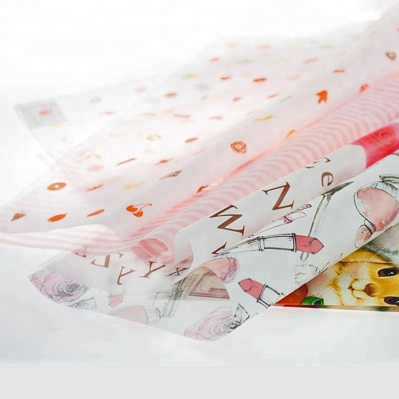 Colorful Custom Silk Printing Paper customized logo wrapping tissue paper for Gifts Packaging