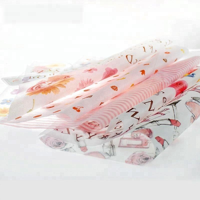 Colorful Custom Silk Printing Paper customized logo wrapping tissue paper for Gifts Packaging