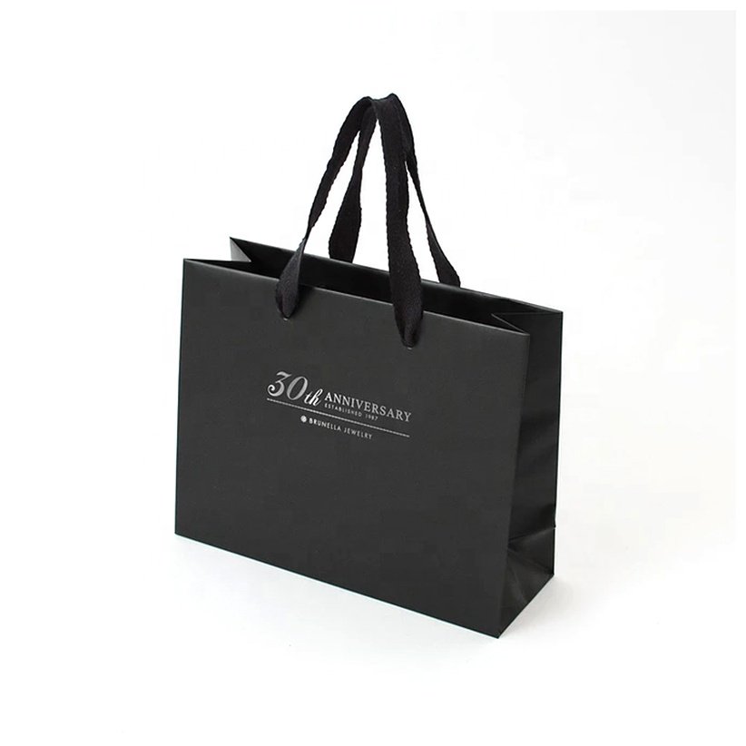 Manufacturers Custom Luxury Printed Brand Logo Black Pink Gift Clothes packaging Art paper Bags