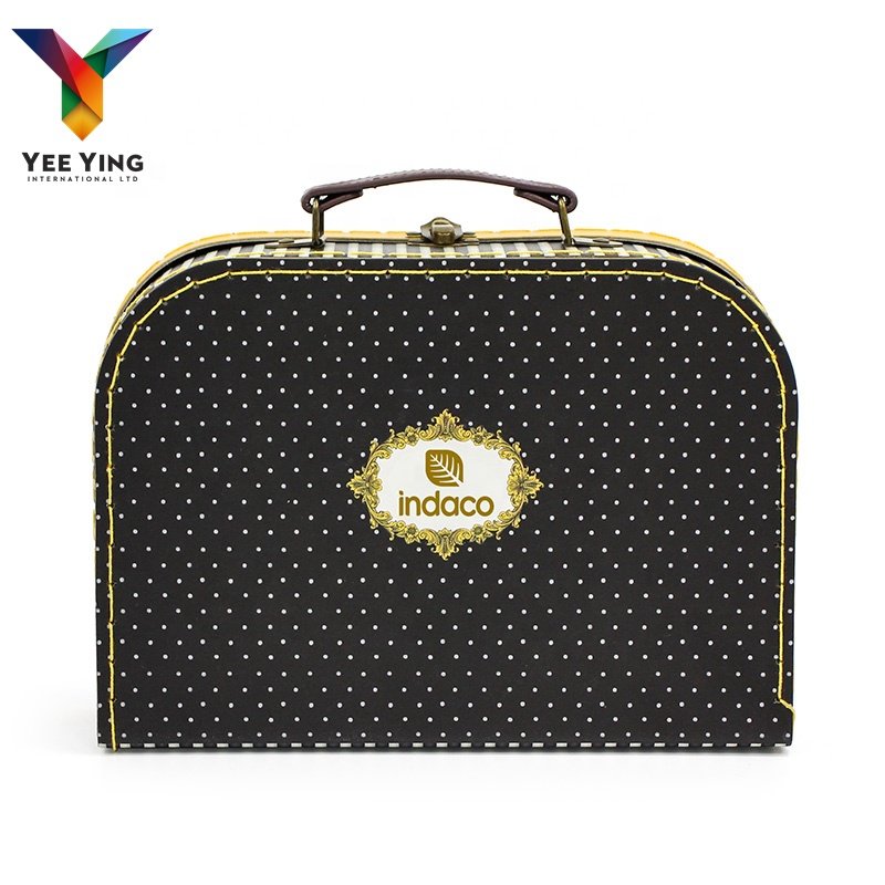 Yifeng recycled printing cardboard stuffed animals school suitcase kindergarten children's luggage cardboard suitcase with logo