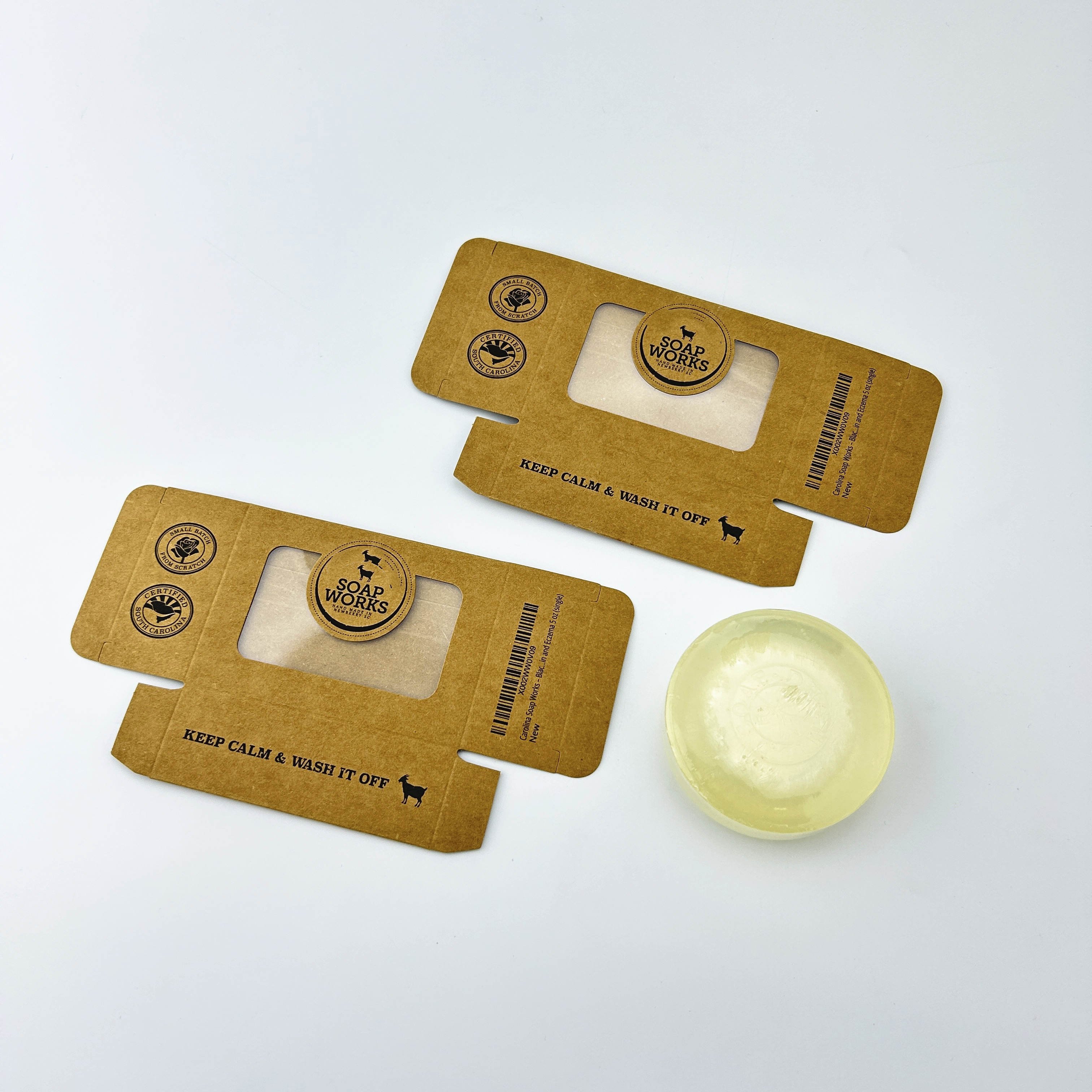 Own brand printed paper box for handmade facial soap bar packaging