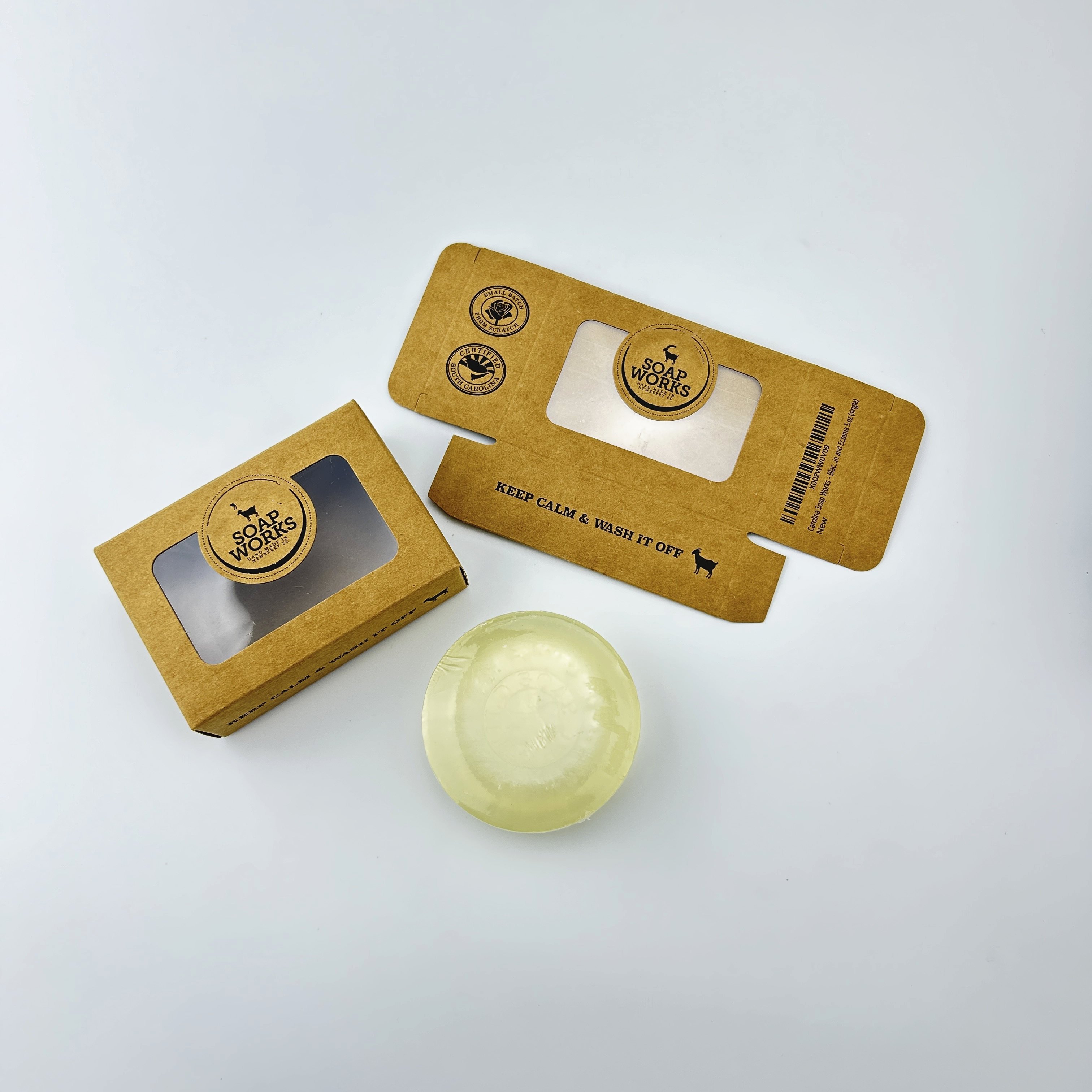 Own brand printed paper box for handmade facial soap bar packaging