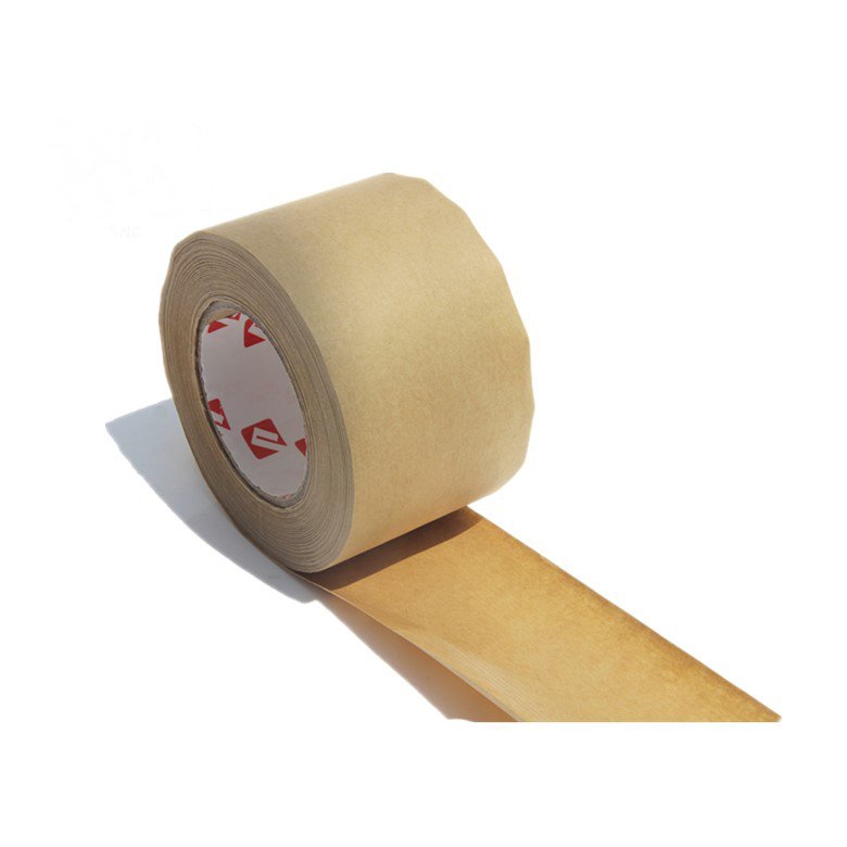 Packing Brown Gummed Water Activated Fiber Reinforced Kraft Paper Tape Roll Customized Logo kraft tape