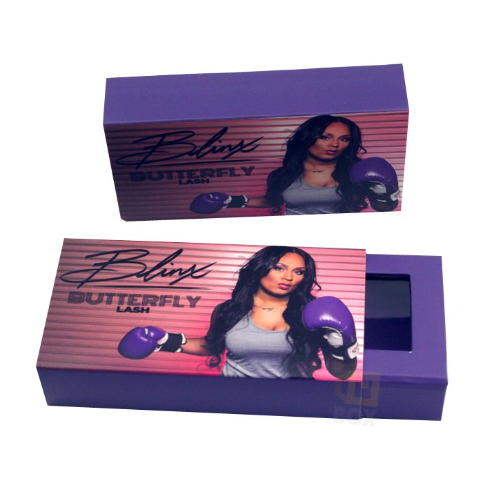 Custom Printed Lashes Art Paper Square Box Wholesale Cheap Black False Eyelash Packaging paper Box