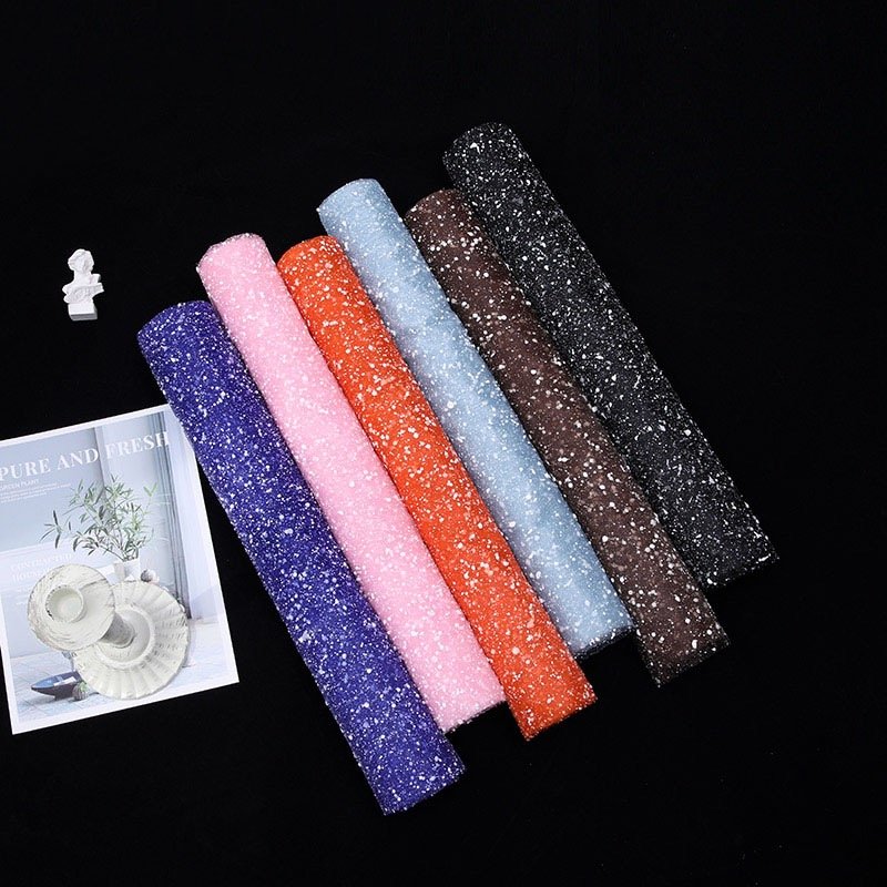 Wedding Florist Bouquet Decoration Flowers Packaging Paper Snow Dots Flower Gift Wrapping Mesh Paper