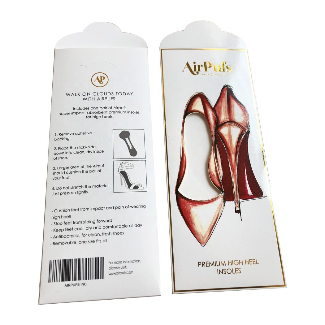 Sexy ladies high heeled shoes insole packaging sleeve