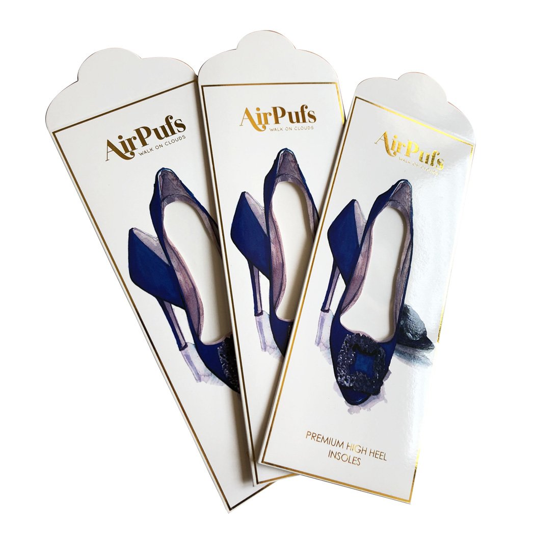 Sexy ladies high heeled shoes insole packaging sleeve