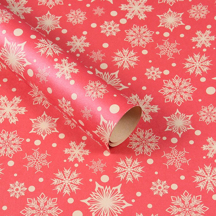 High Quality Creative Custom Gift Wrapping Paper Roll Christmas Packaging Rolling Paper Brown Kraft Paper Roll