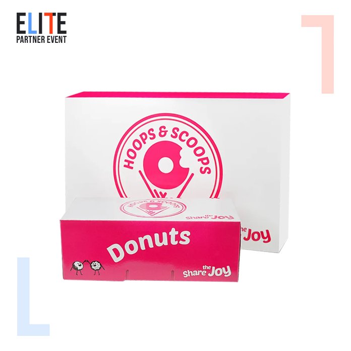 Customized Printing take away bakery Donuts paper box