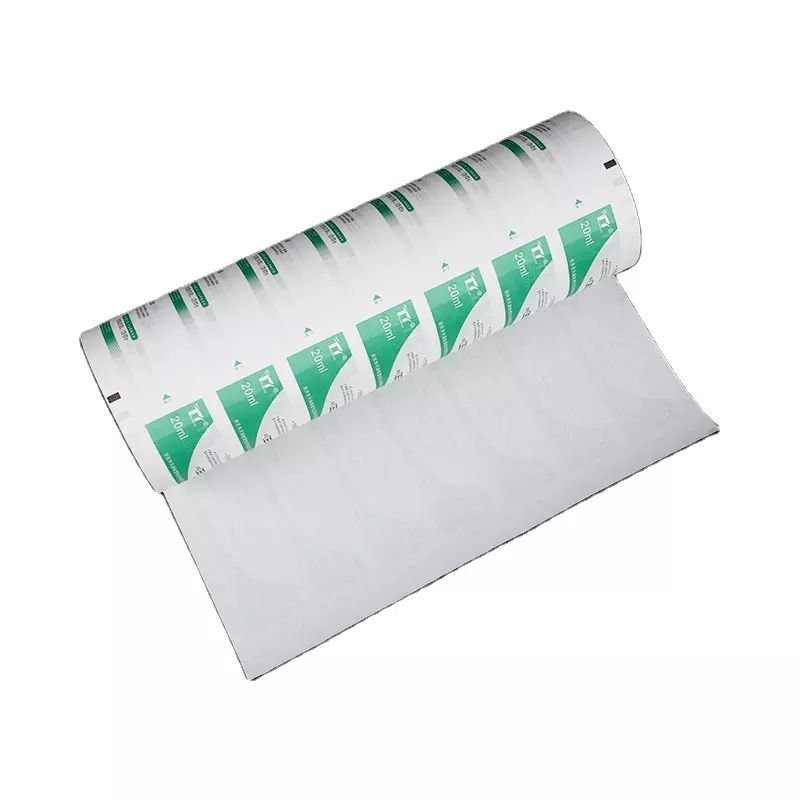 Eco-friendly wood pulp Medical Grid Lacquer printed Coated Blister Paper for Needle/Syringe
