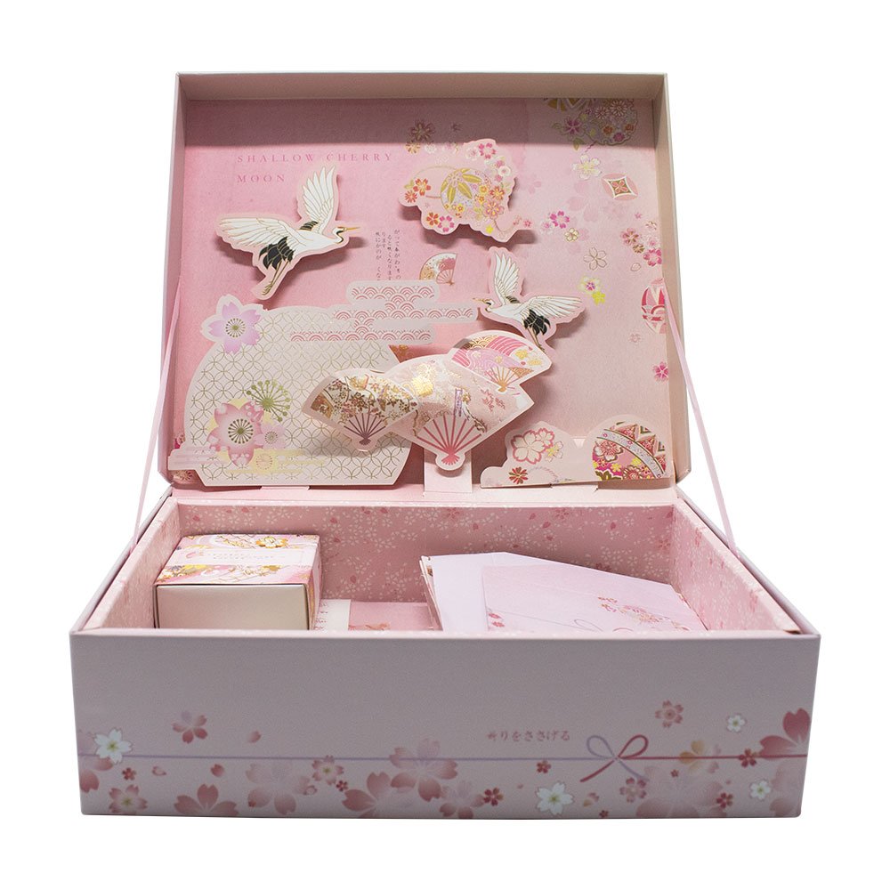 Free sample pink uv printing folding with paper bag card box children gift biodegradable packaging box