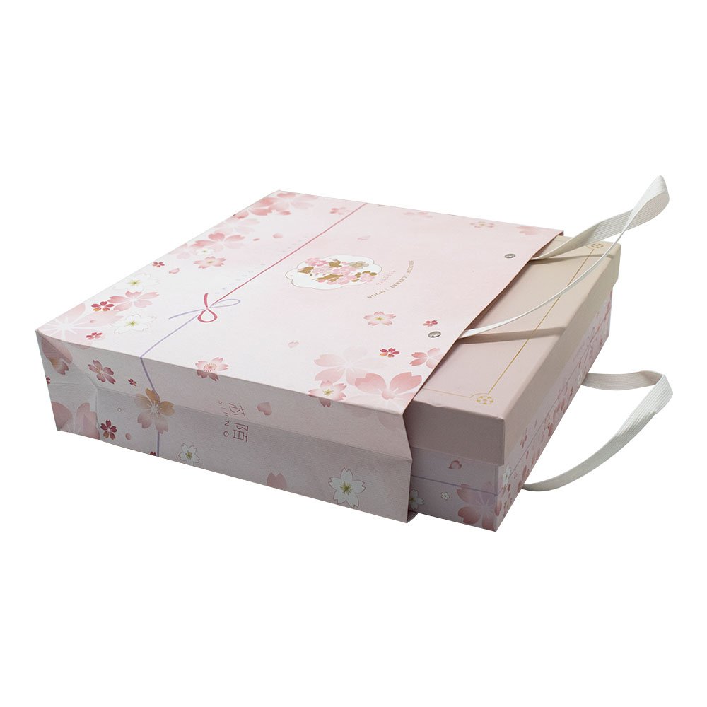 Free sample pink uv printing folding with paper bag card box children gift biodegradable packaging box