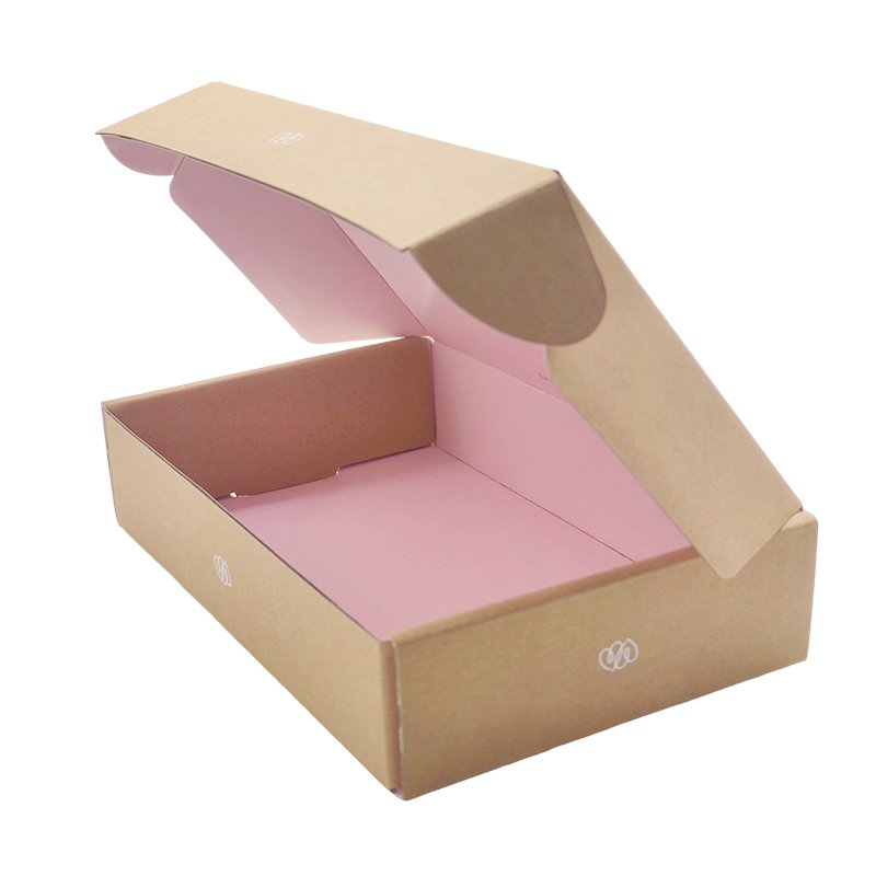 Eco-friendly Recycle brown kraft paper folding mailer box corrugated cardboard box custom logo shipping boxes
