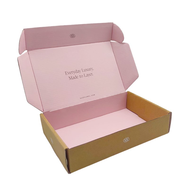 Eco-friendly Recycle brown kraft paper folding mailer box corrugated cardboard box custom logo shipping boxes