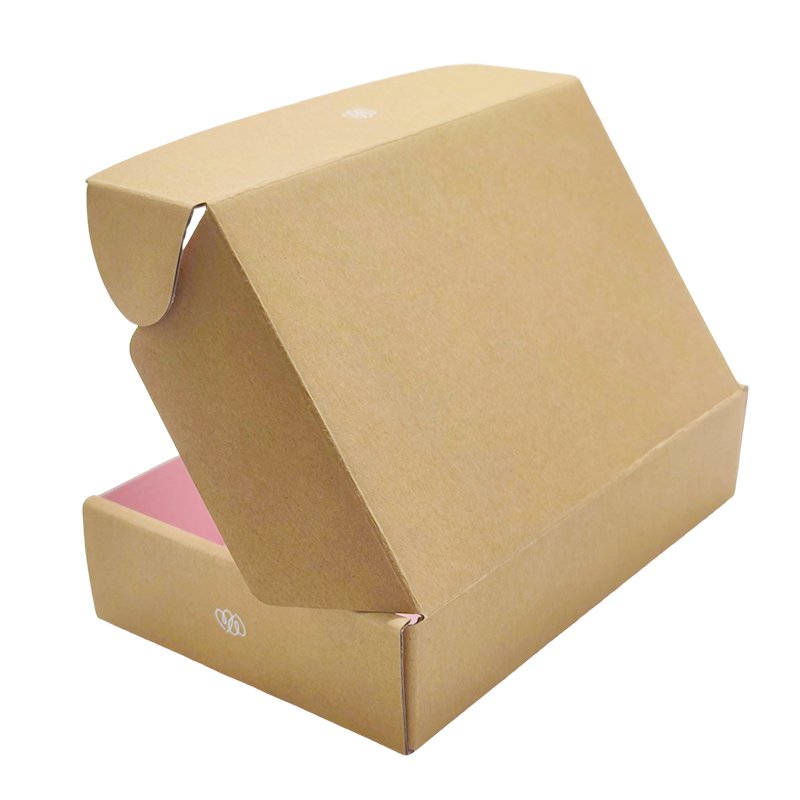 Eco-friendly Recycle brown kraft paper folding mailer box corrugated cardboard box custom logo shipping boxes