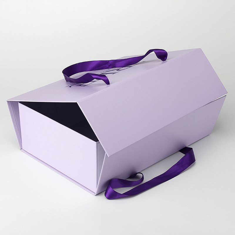 Customized Luxury Glitter Cardboard Paper Magnet Gift Bundle Hair Extension Packaging Box With Logo