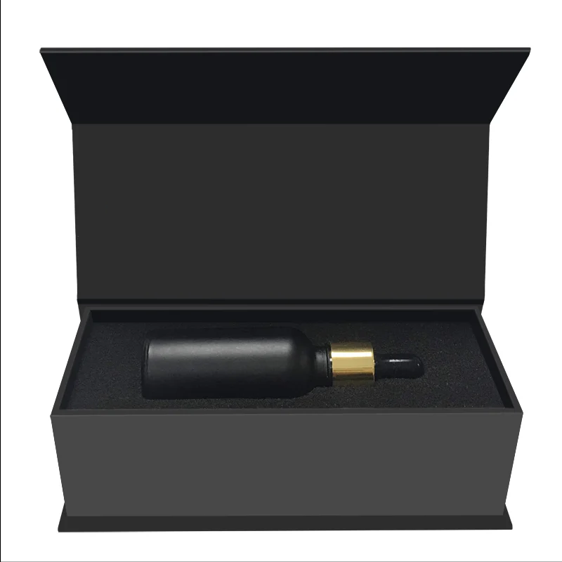 wholesale custom with logo luxury cardboard magnet magnetic black cosmetic paper box gift packaging boxes