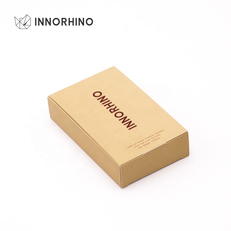 Child Resistant Small Drawer Sliding Reverse Tuck End Folder Pre Rolls Tobacco Paper Box