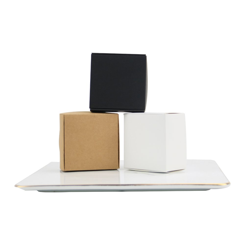 Black White Brown Multi Size Jewelry Boxes Custom Gift Paper Box Packaging Kraft Paper Box for Accessories Candy Gift Packing