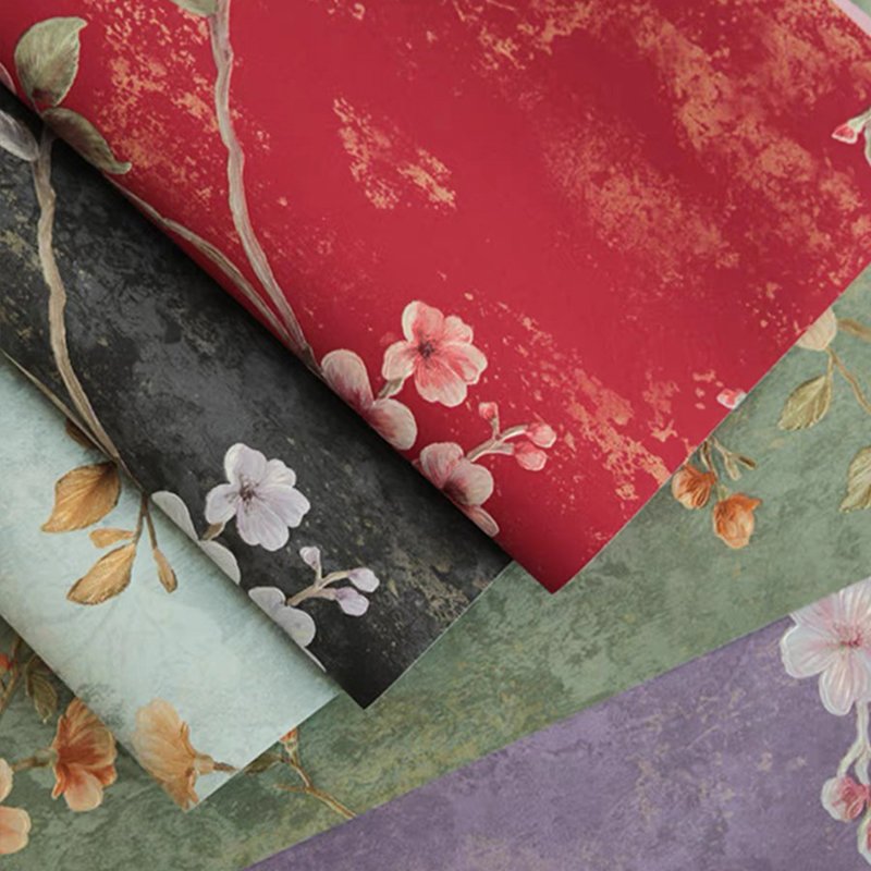 Changyi High-Grade Embossed Chinese Retro Flower Print Art Paper New Style Wrap Paper for Shop Use High Quality Packaging Paper