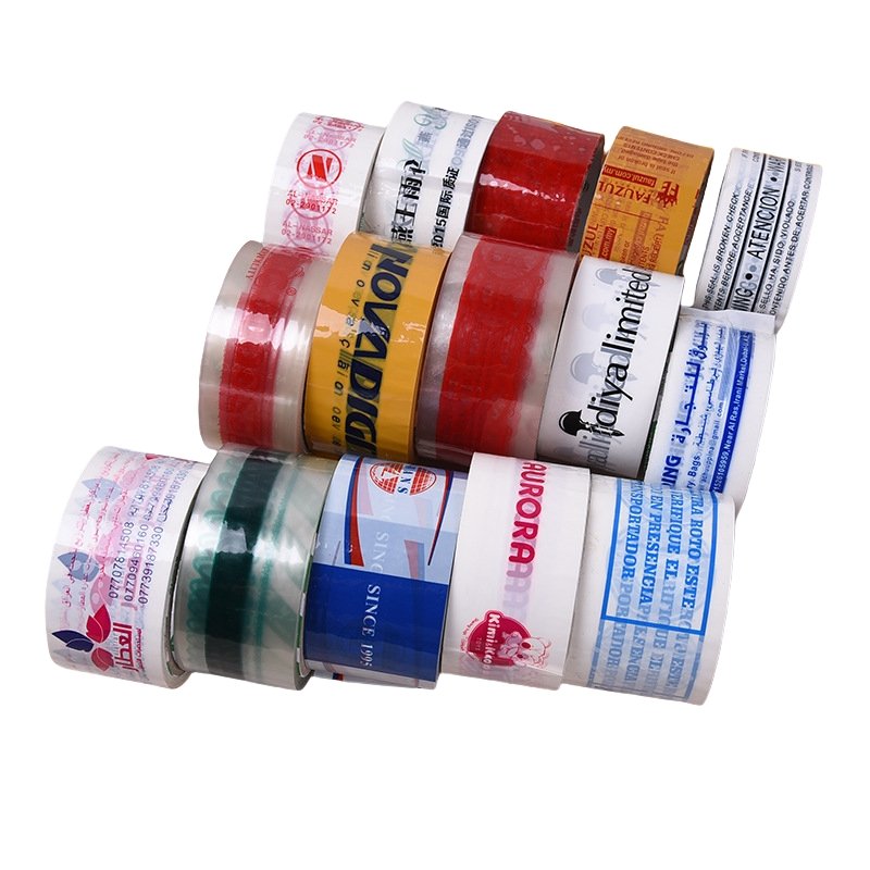 Branded Custom Logo Printed BOPP Packing Tape Single Sided Acrylic Hot Melt Water Activated Pressure Sensitive Company Logo