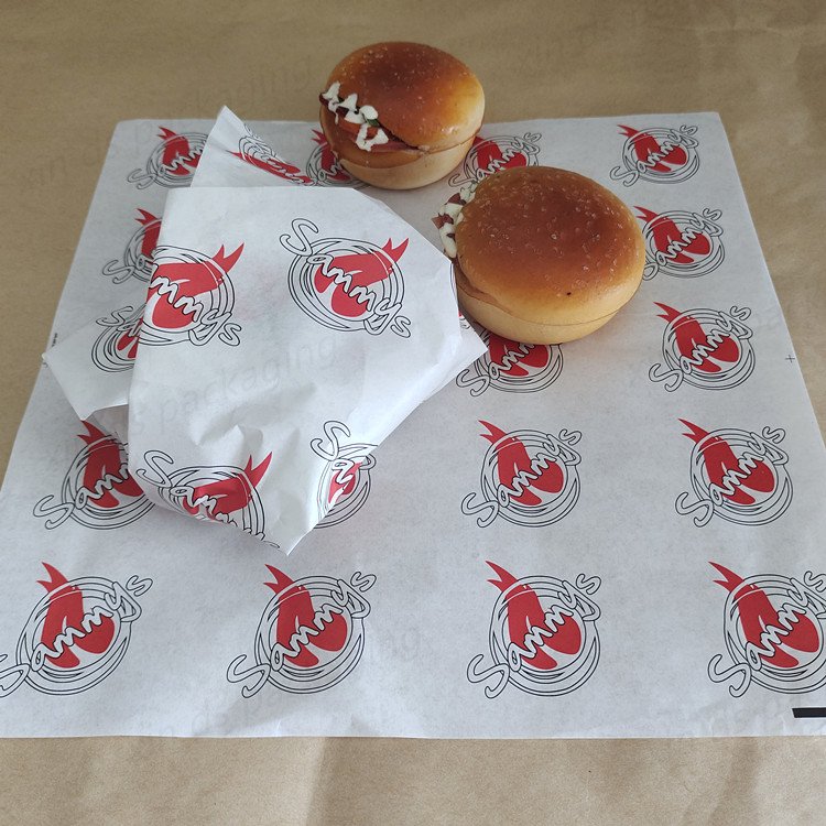 Hot foods wrapper customized fast food food grade wrapping paper