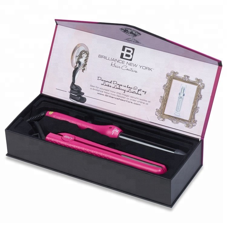 Black Custom Logo Magnetic Closure Packaging Box with Foam Insert