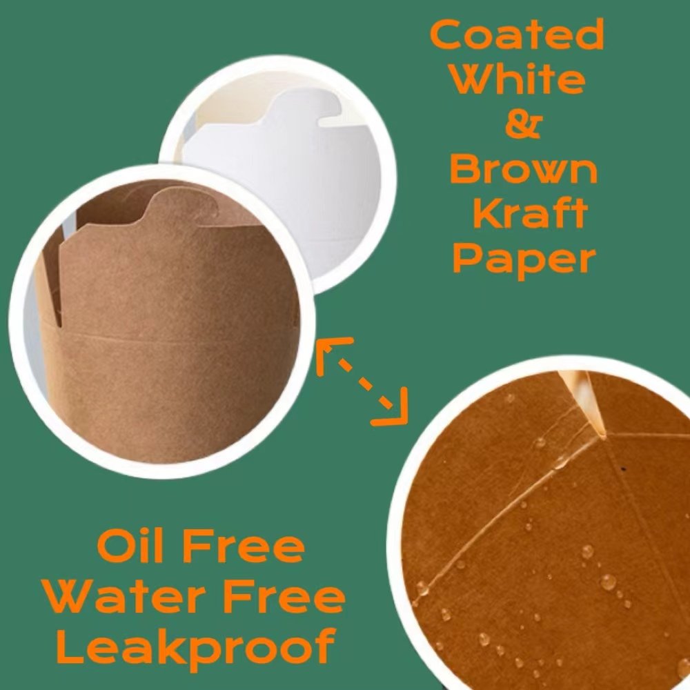 Print Paper Cup Noodle Packaging Food Delivery Box Custom Logo Take Away Kraft Paper Box Takeout Nuggets Paper Boxes with Sauce