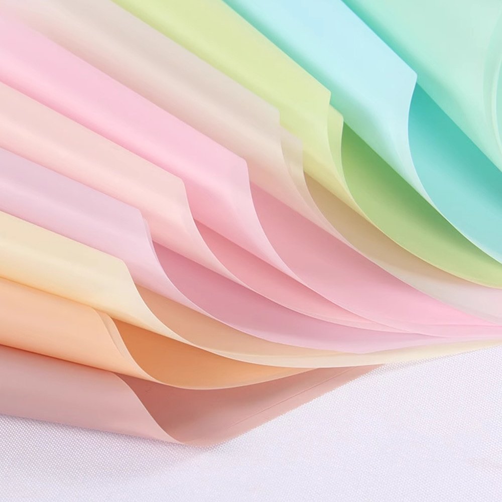 20 PCS Pack Thin Solid Flower Paper Waterproof Floral Bouquet Wrapping Paper Florist Supplies Packaging Paper for Wedding Gift