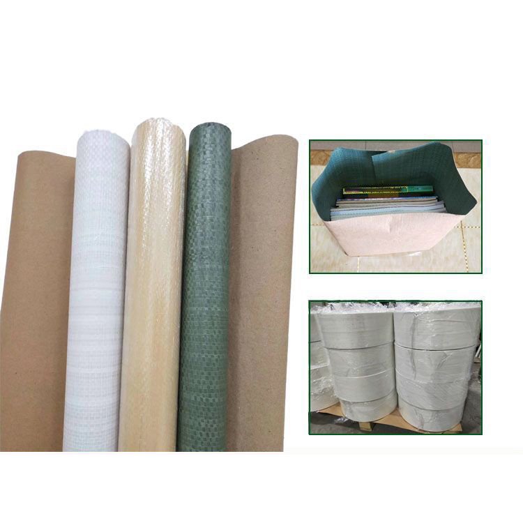 Kraft Paper Laminated Woven Fabric Moisture-Proof Packaging Kraft Paper Snake Skin Bag Packaging Paper with 320 cm width