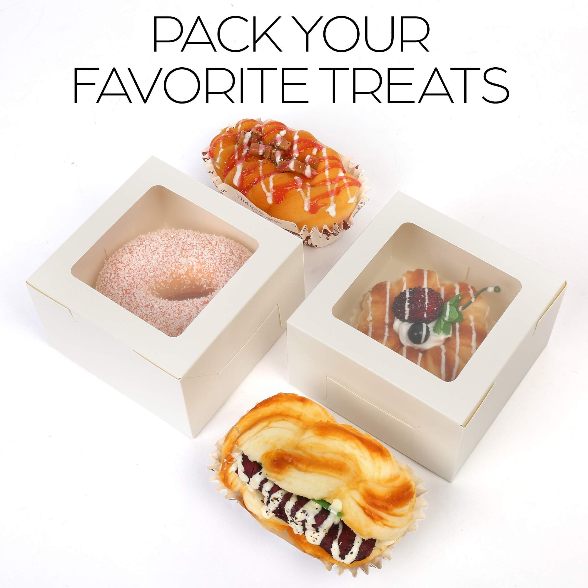 Dessert Box Macarons Chocolate Bread Cake White Packaging Paper Boxes With Clear Window For Birthdays Festivals