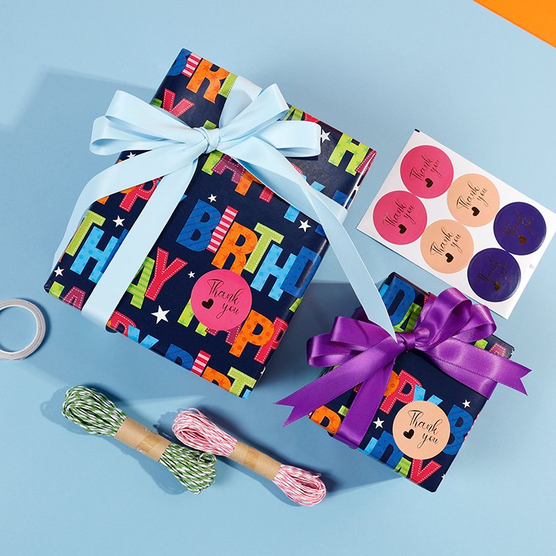 New Design Kids Birthday Printing Gift Wrapping Paper 43*300 cm Everyday Packaging Paper