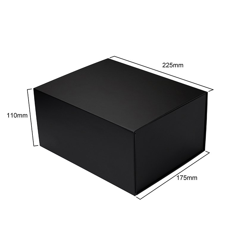 Luxury Black Magnetic Cardboard Paper Packaging Hot Stamping Gold Gift Packing Boxes Folding Foldable Boxes