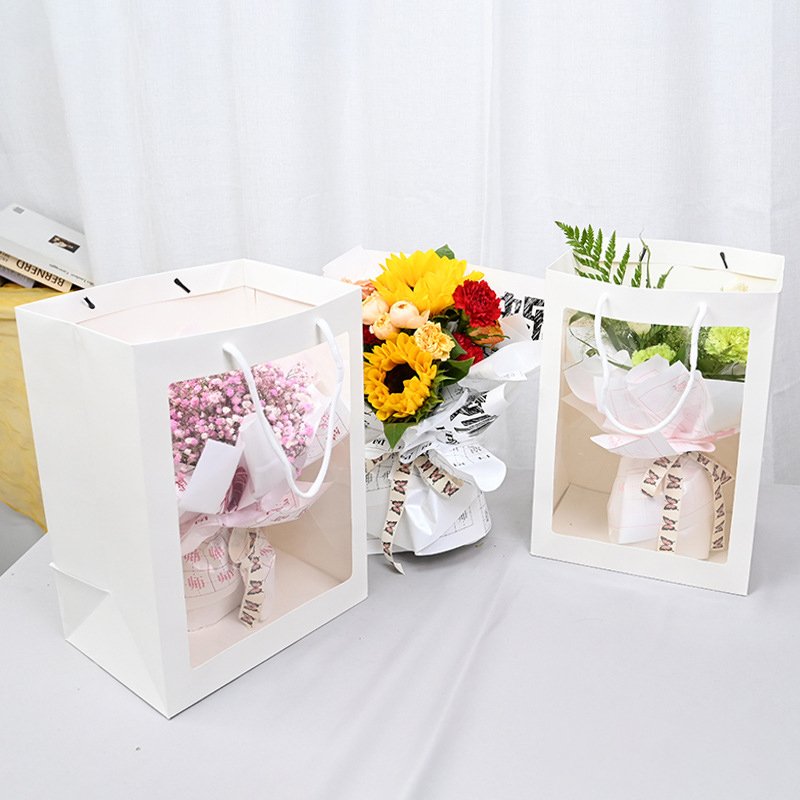Factory Direct Sale Transparent Packaging Waterproof Plastic Flower Bags For Bouquets