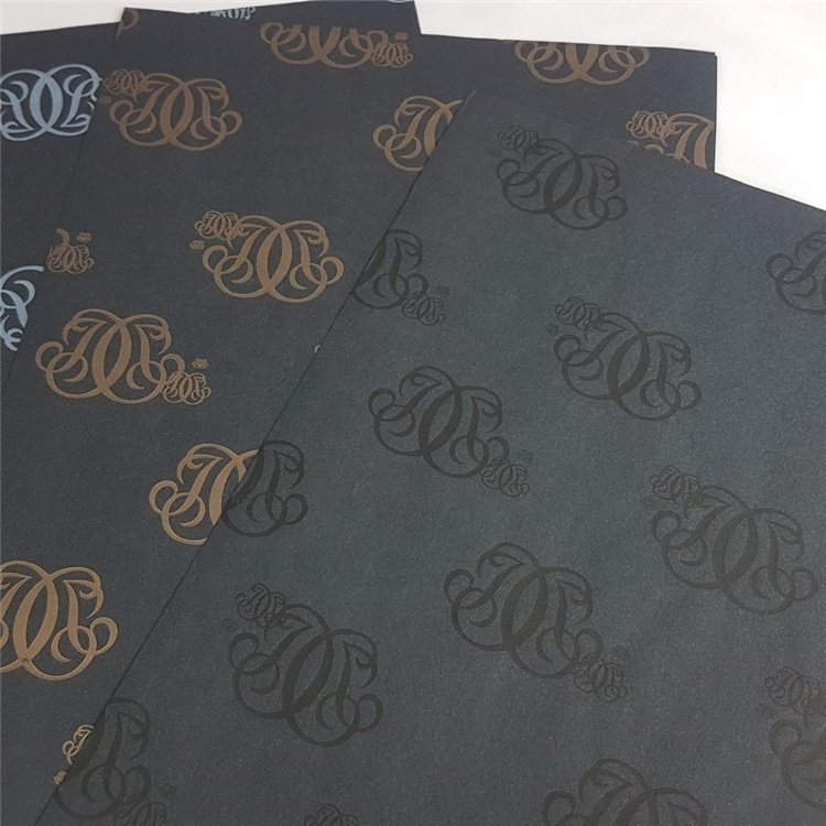 17gsm Plain Solid color Tissue Wrapping Paper eco friendly black tissue paper for packaging