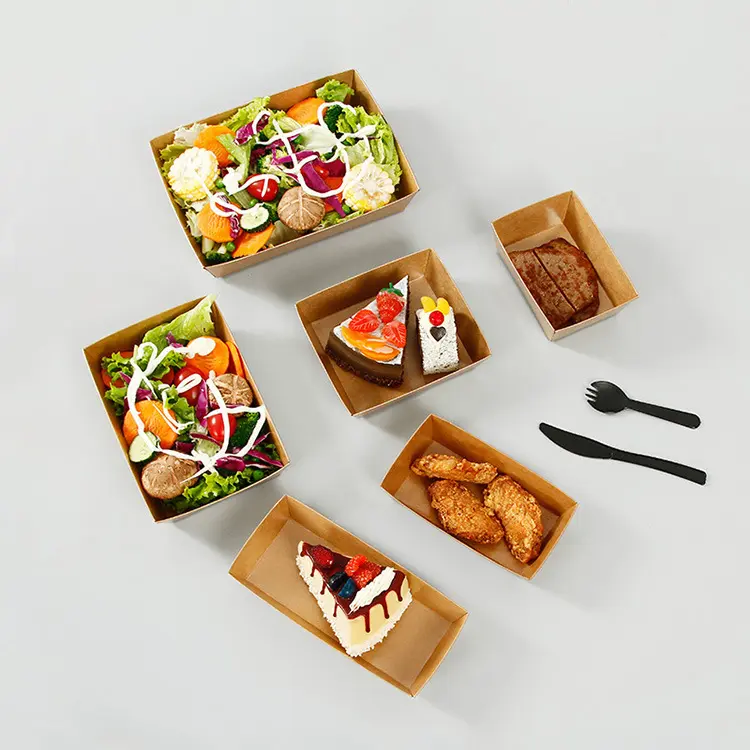Wholesale fastfood packaging kraft food packaging frozen food packaging boxes pizza box eco friendly box package food grade