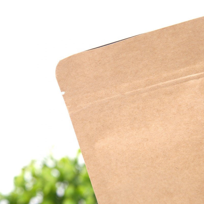 Disposable Kraft Paper Bags Lined with Aluminum Foil for Seeds Food Coffee Tea Pouches for Packaging & Printing Products