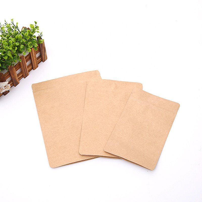 Disposable Kraft Paper Bags Lined with Aluminum Foil for Seeds Food Coffee Tea Pouches for Packaging & Printing Products