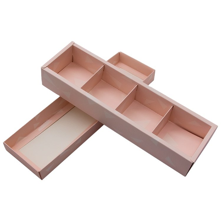 Custom Logo Luxury Valentine's Chocolate Gift Box Macaroon Puff Cake Edibles Packaging Paper Boxes for Packiging