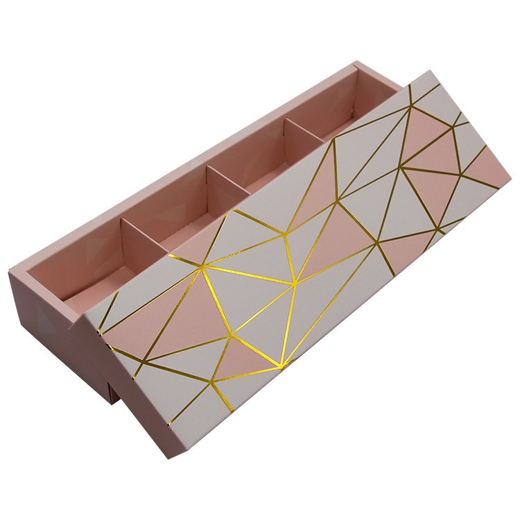 Custom Logo Luxury Valentine's Chocolate Gift Box Macaroon Puff Cake Edibles Packaging Paper Boxes for Packiging